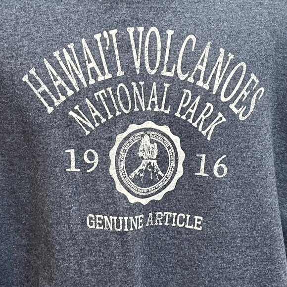 Hawaii Volcanoes National Park Hoodie Jerzees Gray Pullover Sweatshirt XL -NWOT - Picture 2 of 8